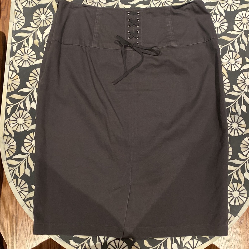 Anthropologie elevenses grey pencil skirt (10) - Picture 3 of 4